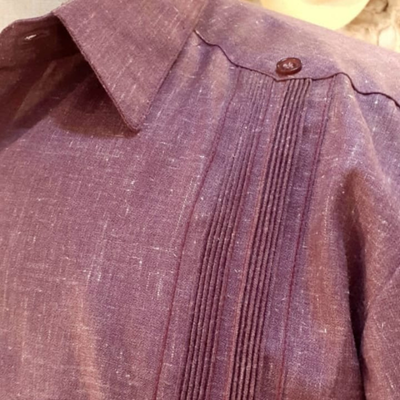 Guayabera cubana color rosa