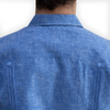 Camisa guayabera azul 100% algodón estilo tradicional