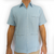 Camisa guayabera azul cielo de manga corta para hombre

