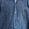 Camisa guayabera azul oscuro 100% algodón
