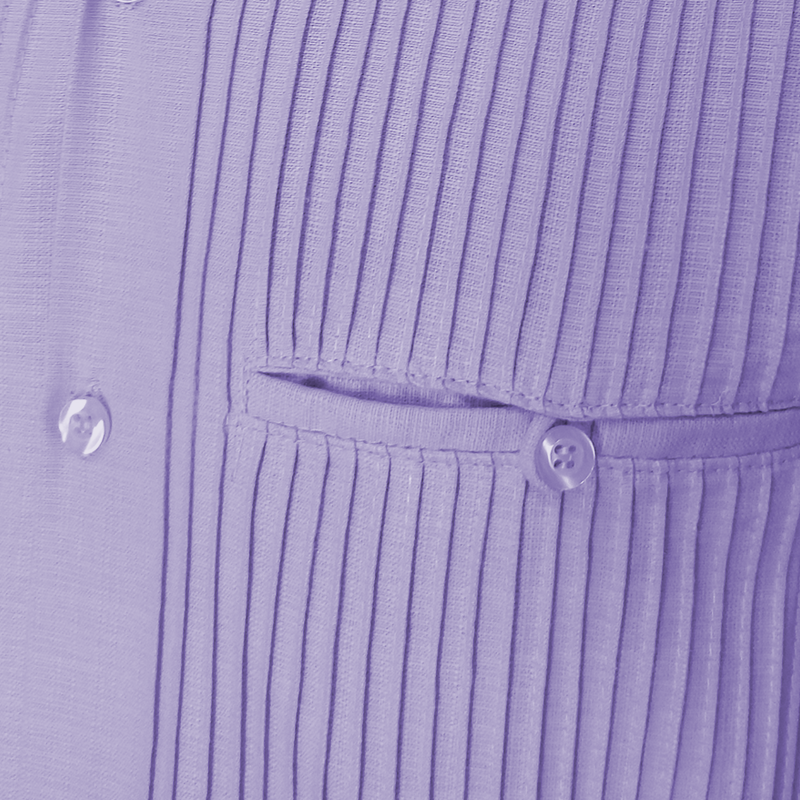 Guayabera color lila de manga larga para hombre

