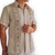 Guayabera beige manga corta