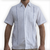 Guayabera blanca de lujo manga corta para hombre
