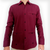 Guayabera color vino para hombre de manga larga

