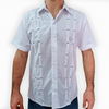 Guayabera de lino blanca para hombre con diseño clásico