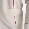 Guayabera hombre manga larga combinada con cinturón y zapatos