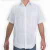 Guayabera original blanca con bordado elegante y manga corta