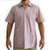 Guayabera palo de rosa manga corta con pliegues artesanales

