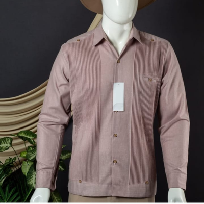 Guayabera presidencial palo de rosa hombre