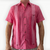 Guayabera rosa hombre