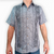 Guayabera gris manga corta