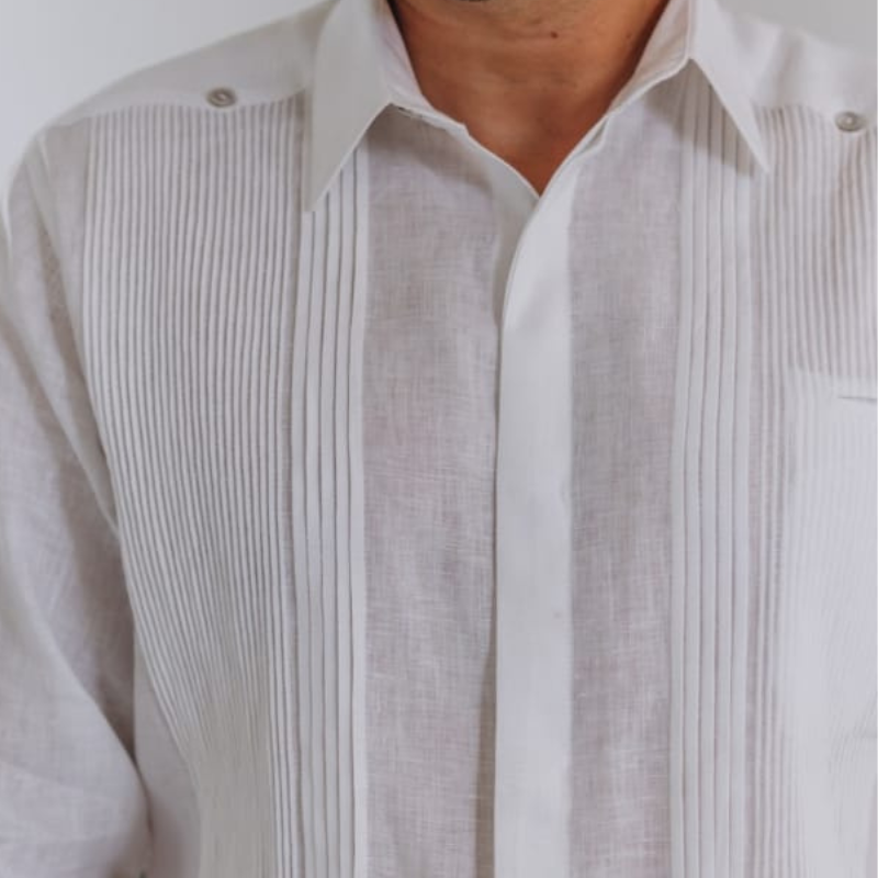 Guayabera presidencial blanca 100% lino