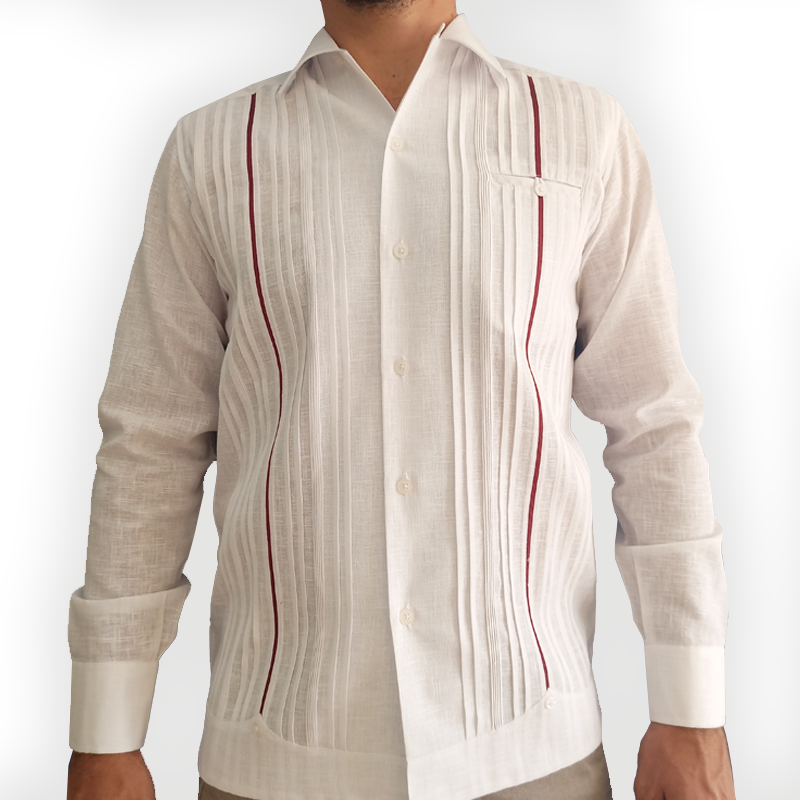 Vista frontal de guayabera elegante hombre en evento formal