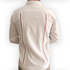 Vista trasera de guayabera hombre manga larga blanca