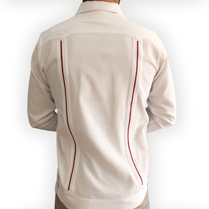 Guayabera hombre manga larga