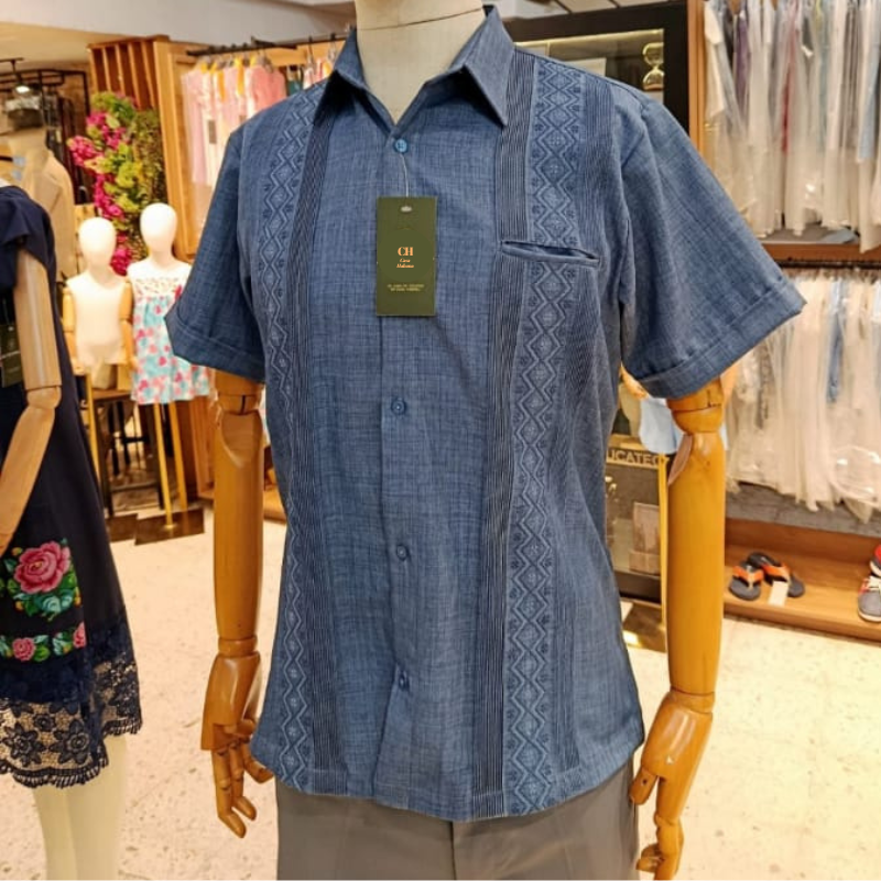 Guayabera azul plumbago