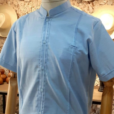 filipina yucateca azul cielo para hombre