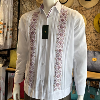 guayabera presidencial bordado tradicional para hombre