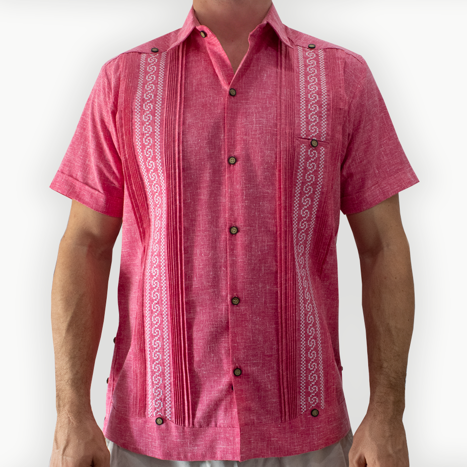 Camisa guayabera rosada